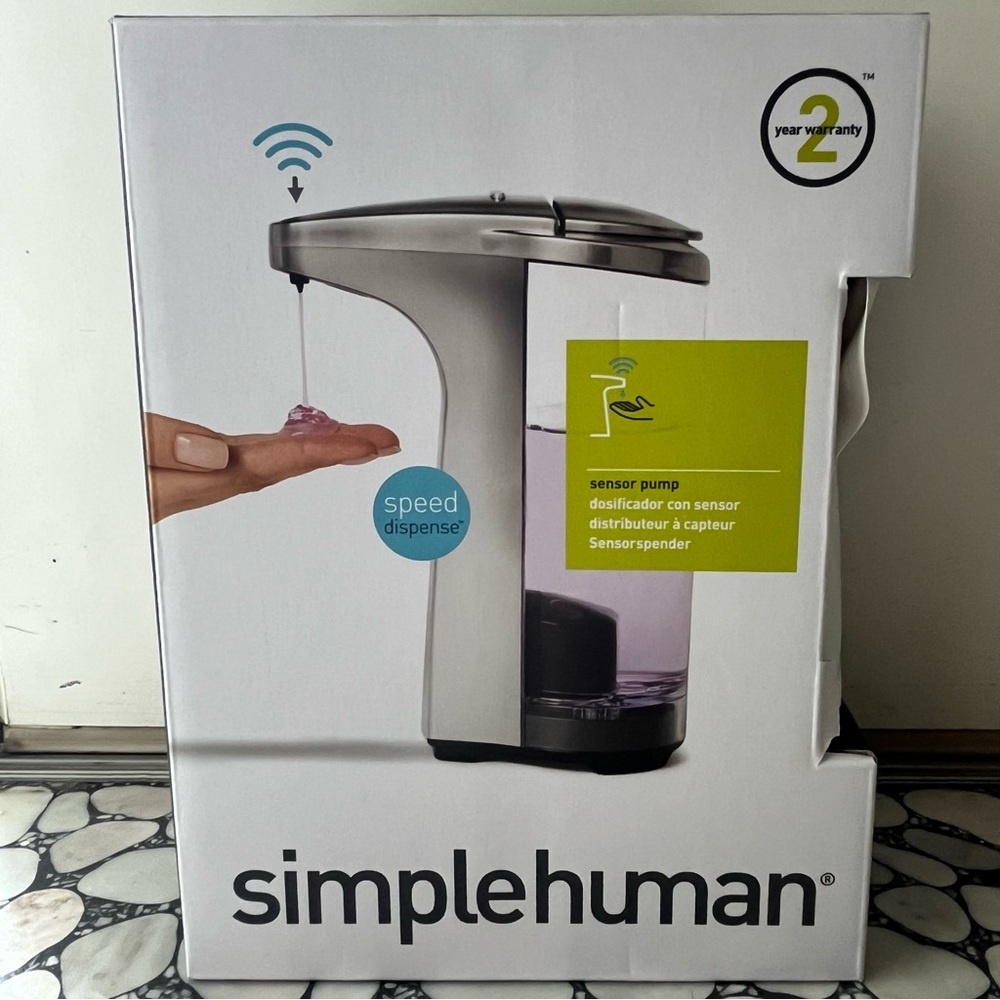 New! simplehuman Automatic Soap Dispenser Sensor Pump - Stainless Steel, 13 oz.